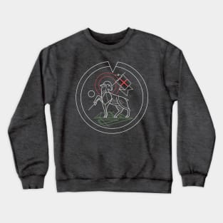 Lamb of God symbol illustration Crewneck Sweatshirt